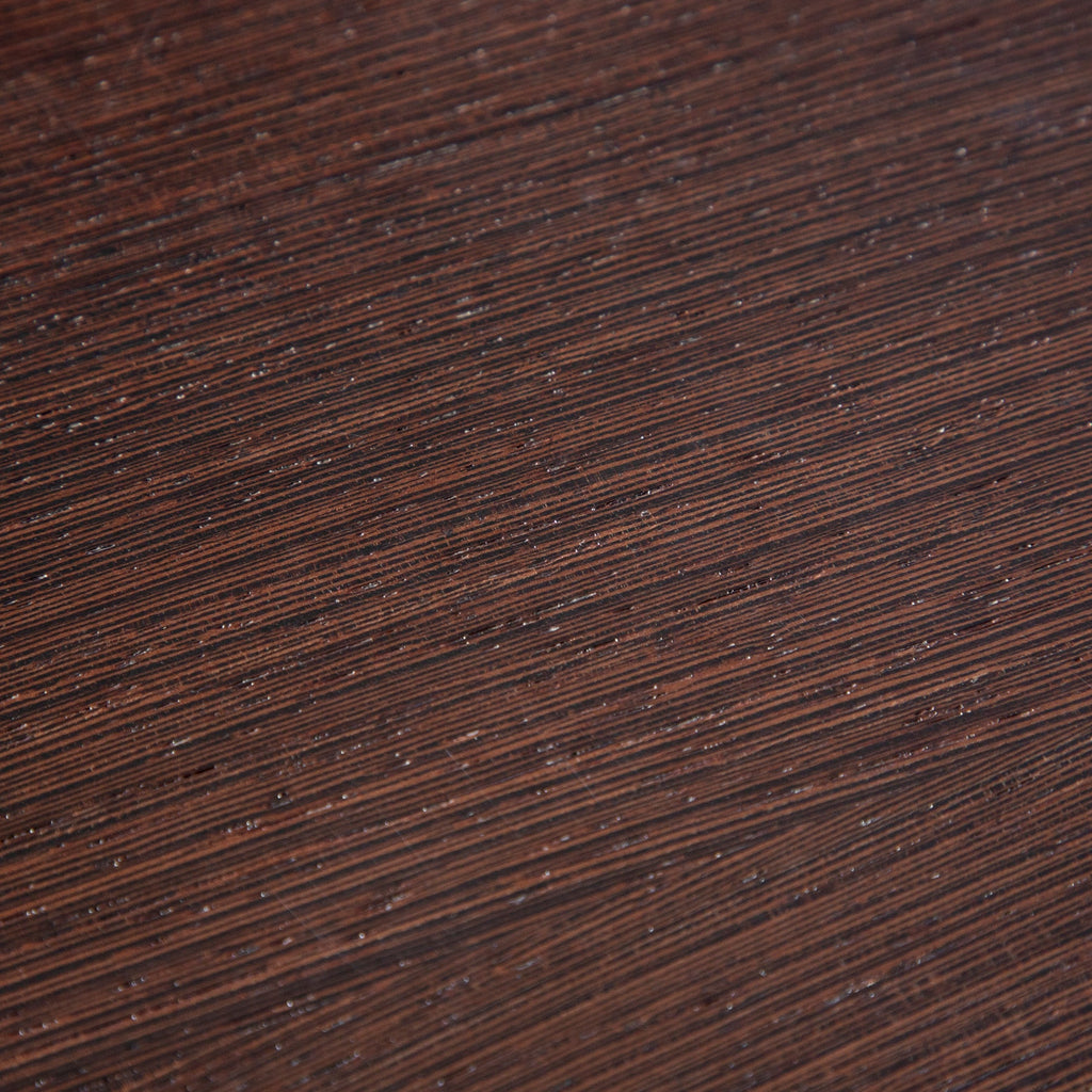 スマート造作カフェテーブル / ウェンジ　黒スチール脚 カフェX × ラウンド φ71 - 80