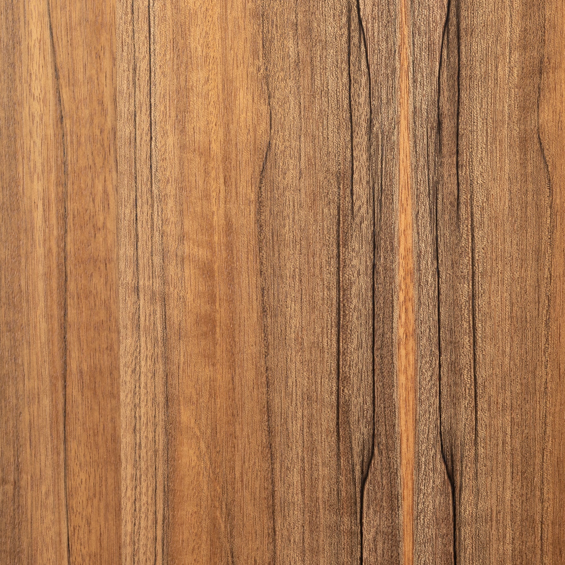 スマート造作カフェテーブル / ニューギニアウォルナット　黒スチール脚 4本脚 × ラウンド φ81 - 90