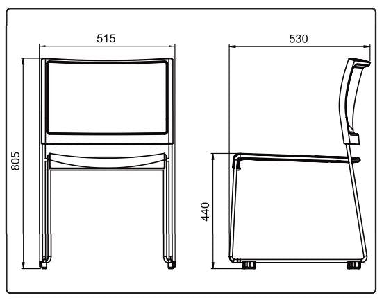 ループ脚チェア BONUM ホワイト