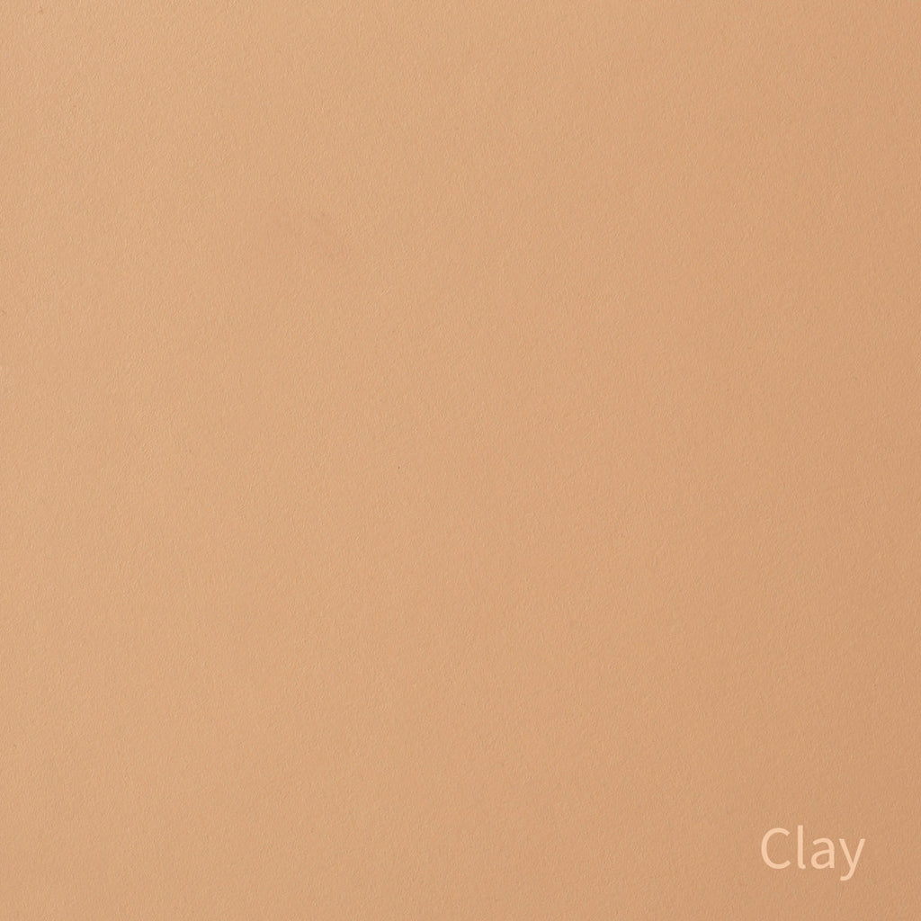 Kanademonoのリノリウム素材の棚板にステンレスフレームを組み合わせた２段ストレージシェルフ /Clay（色見本）