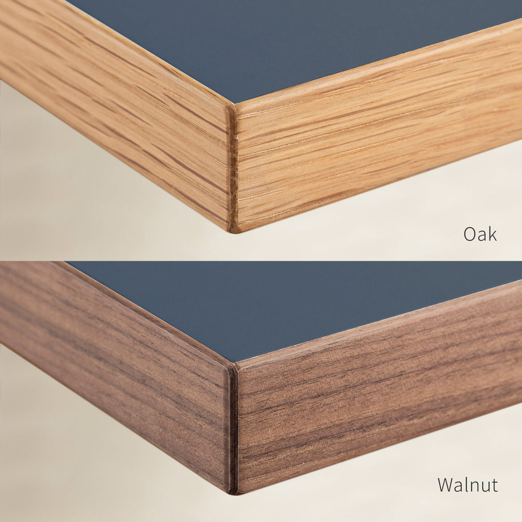 スマート造作テーブル / コンパクトデスク リノリウム 全32色 × 黒スチール脚