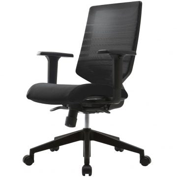 T30チェア 可動肘 ブラック