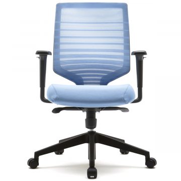 T30チェア 可動肘 ブルー