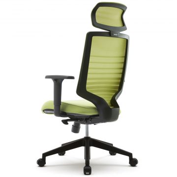 T30チェア 可動肘 ヘッドレスト付 グリーン