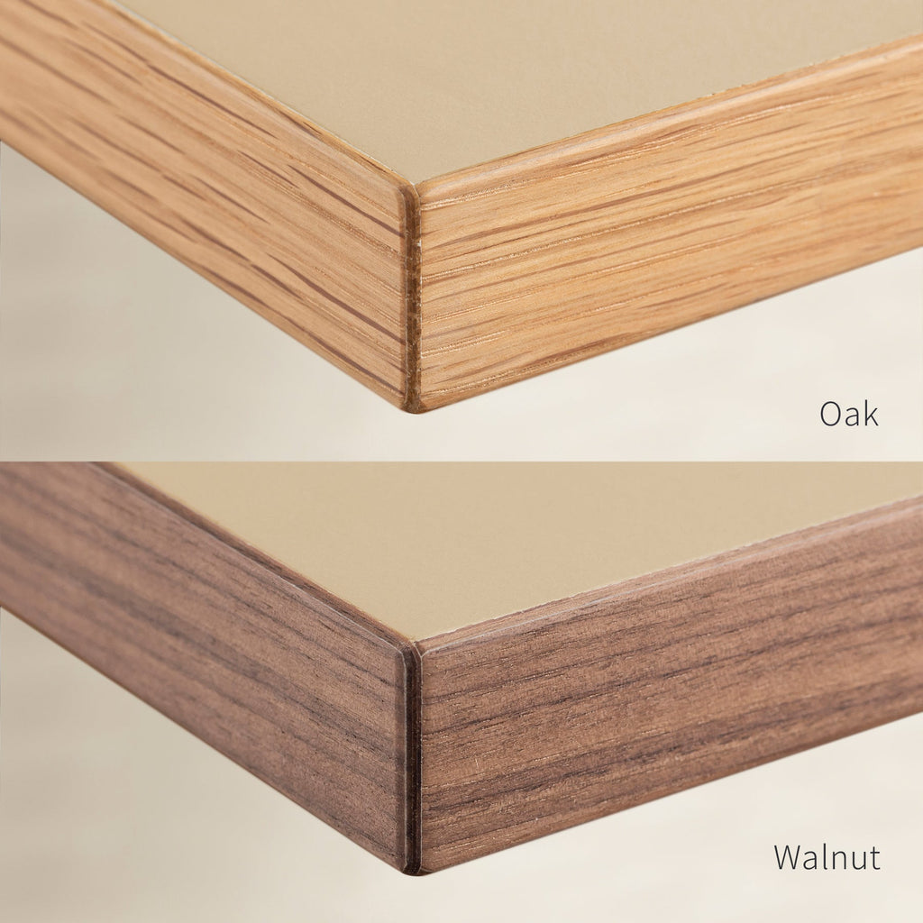 スマート造作テーブル / コンパクトデスク リノリウム 全32色 × 白スチール脚