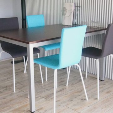 ファブリックチェア ターコイズブルー