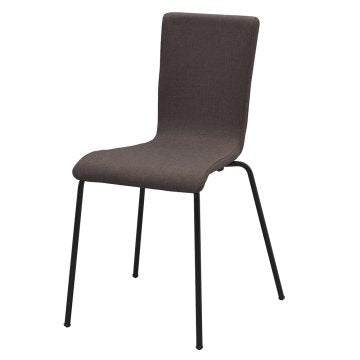 ファブリックチェア ブラウンII ブラック脚