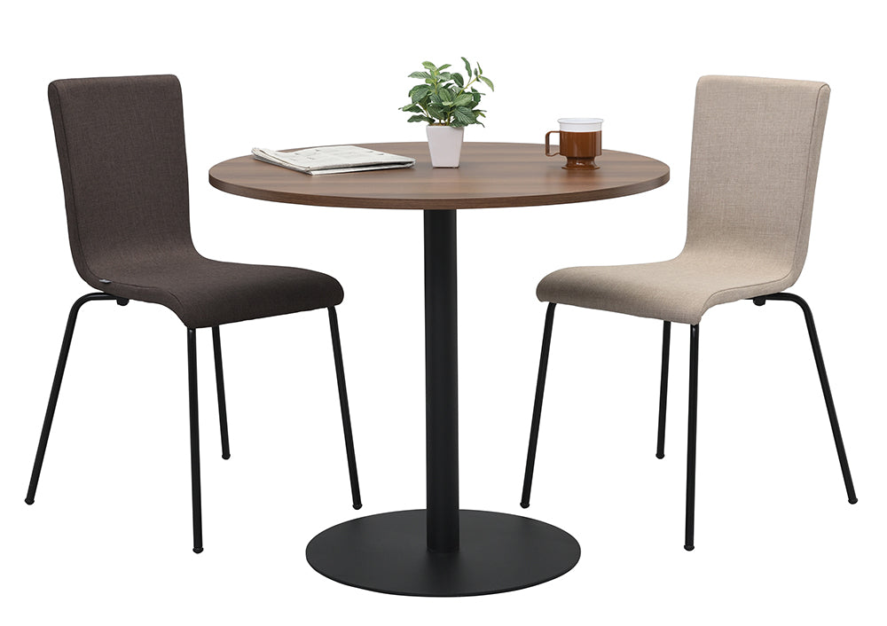 ファブリックチェア ブラウンII ブラック脚