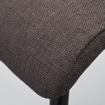 ファブリックキャスターチェア ブラウン ブラック脚