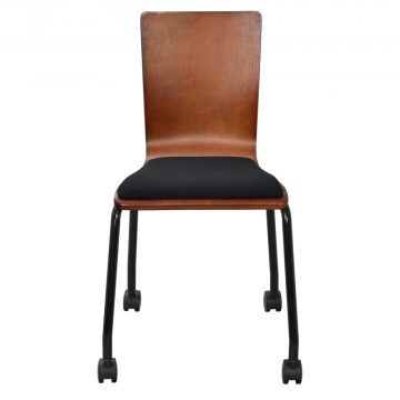 プライウッドキャスターチェア ダーク パッド付き