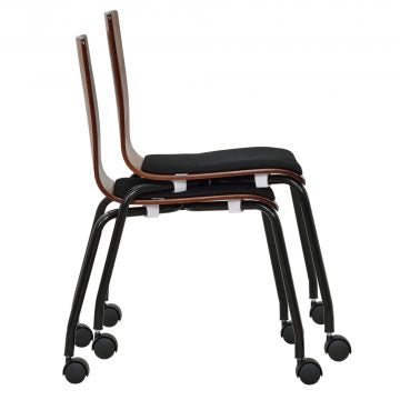 プライウッドキャスターチェア ダーク パッド付き