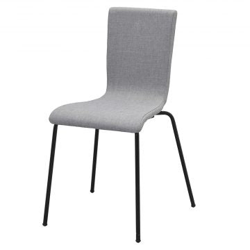 ファブリックチェア グレーII ブラック脚