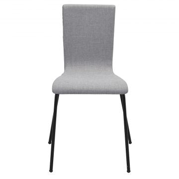 ファブリックチェア グレーII ブラック脚