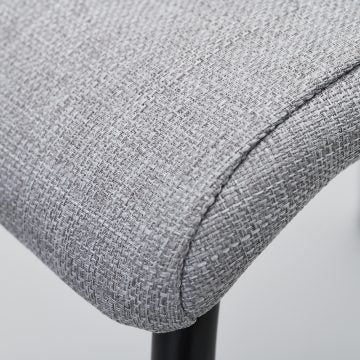 ファブリックチェア グレーII ブラック脚