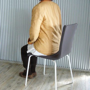 ファブリックチェア チャコールグレー