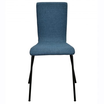ファブリックチェア モスブルーII ブラック脚