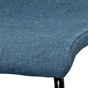 ファブリックチェア モスブルーII ブラック脚