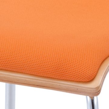 プライウッドチェア オレンジ パッド付