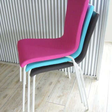 ファブリックチェア ピンク