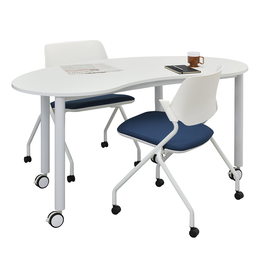 SYネスティングチェア 肘無し ファブリック ネイビー