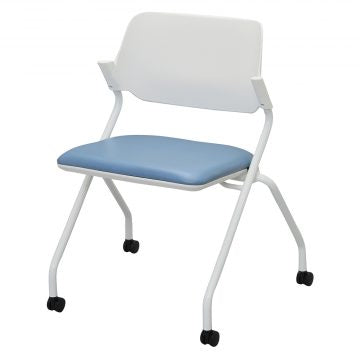 SYネスティングチェア 肘無し PVC アッシュブルー