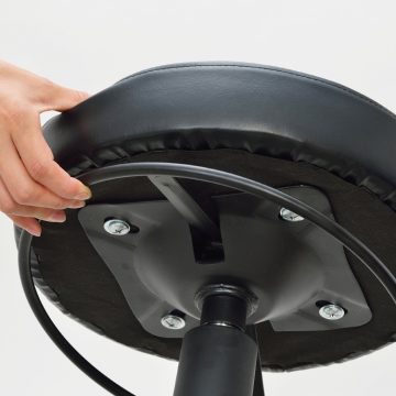 ラウンドキャスタースツール ブラック