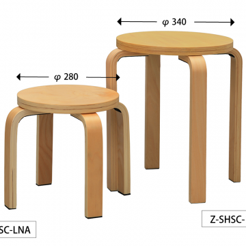 木製丸椅子ロー ナチュラル